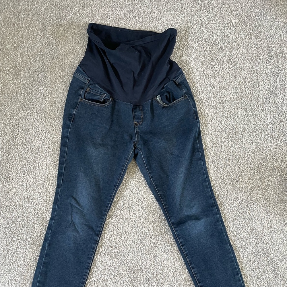 Luxe Essential Denim (Led) maternity pants